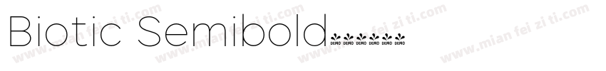 Biotic Semibold字体转换